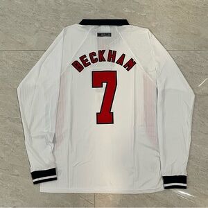 England 98/99 Long Sleeve Home jersey - Beckham #7 US SIZE X-LARGE